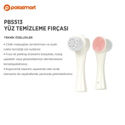 Polosmart PBS513 Yüz Temizleme Fırçası Beyaz - 3