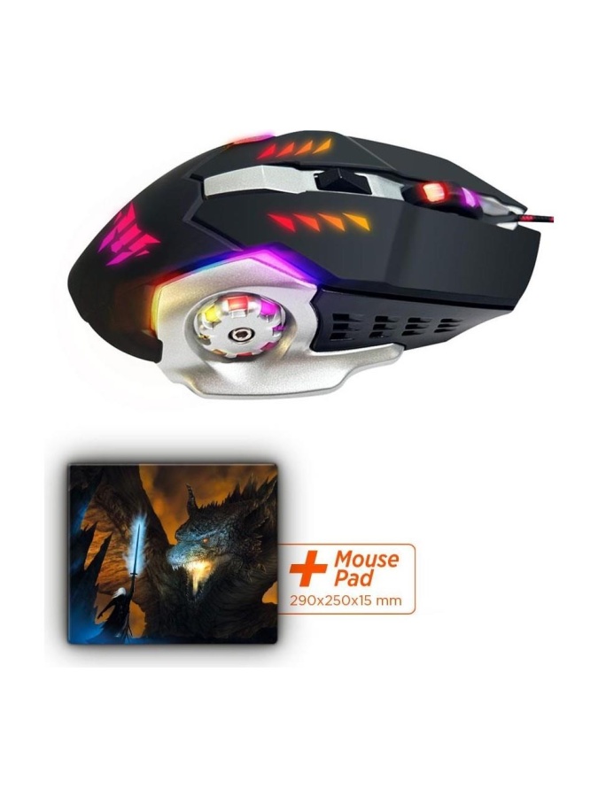 Polosmart PGM24 Kablolu Gaming Mouse + Mouse Pad - 3