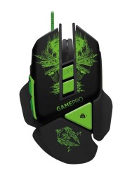 Polosmart PGS302 Kablolu LED Aydınlatma Programlanabilir Ağırlıklı 7200DPI Gaming Oyuncu Mouse Siyah - 1